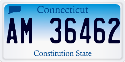 CT license plate AM36462