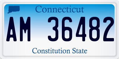 CT license plate AM36482