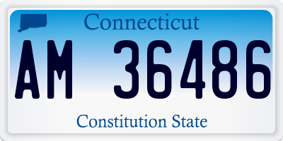 CT license plate AM36486