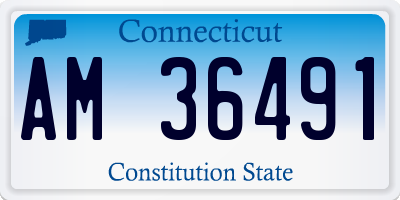 CT license plate AM36491
