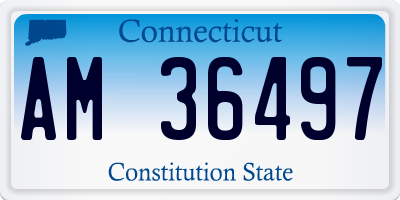 CT license plate AM36497