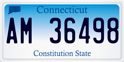 CT license plate AM36498