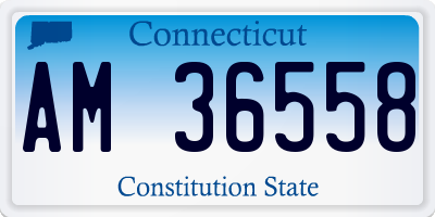 CT license plate AM36558