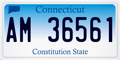 CT license plate AM36561