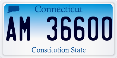CT license plate AM36600