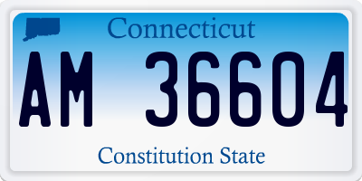 CT license plate AM36604