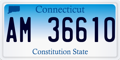 CT license plate AM36610