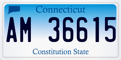 CT license plate AM36615