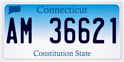 CT license plate AM36621