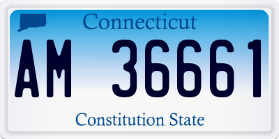 CT license plate AM36661