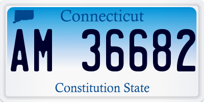 CT license plate AM36682