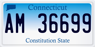 CT license plate AM36699