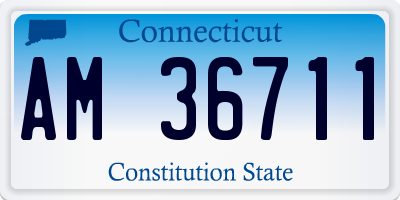 CT license plate AM36711