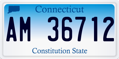 CT license plate AM36712