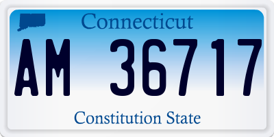 CT license plate AM36717