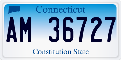 CT license plate AM36727
