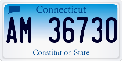 CT license plate AM36730