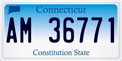 CT license plate AM36771