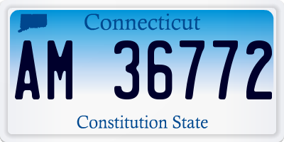 CT license plate AM36772