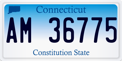 CT license plate AM36775
