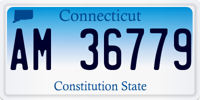 CT license plate AM36779