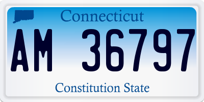 CT license plate AM36797
