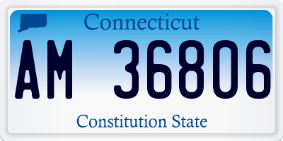 CT license plate AM36806