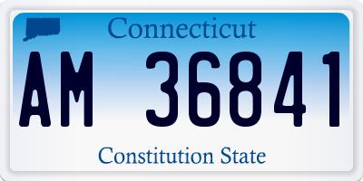 CT license plate AM36841