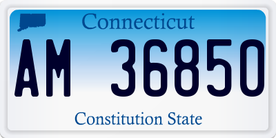 CT license plate AM36850