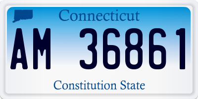 CT license plate AM36861