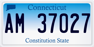 CT license plate AM37027