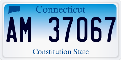 CT license plate AM37067