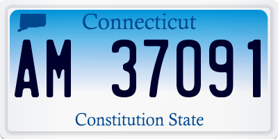 CT license plate AM37091