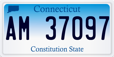 CT license plate AM37097