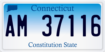 CT license plate AM37116