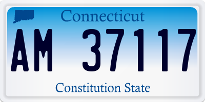 CT license plate AM37117