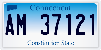 CT license plate AM37121