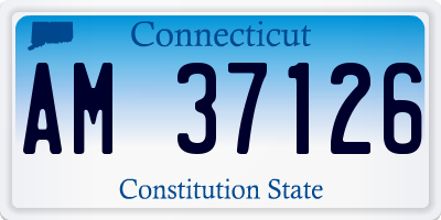 CT license plate AM37126