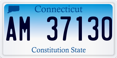 CT license plate AM37130