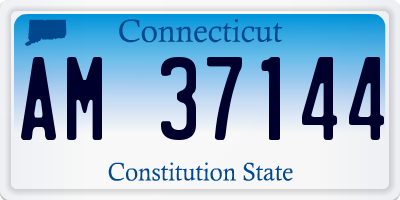 CT license plate AM37144