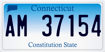 CT license plate AM37154