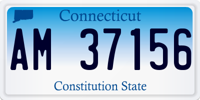 CT license plate AM37156