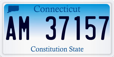CT license plate AM37157
