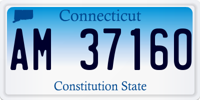 CT license plate AM37160