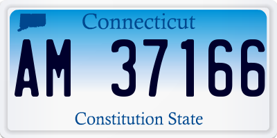 CT license plate AM37166