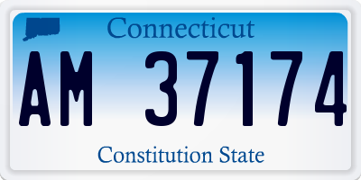 CT license plate AM37174