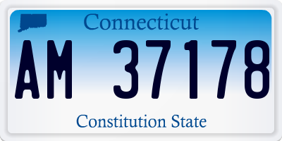 CT license plate AM37178