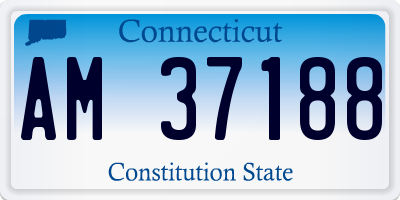 CT license plate AM37188