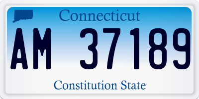 CT license plate AM37189