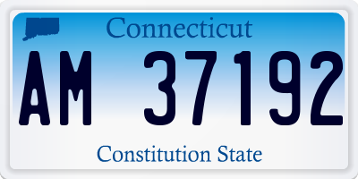 CT license plate AM37192